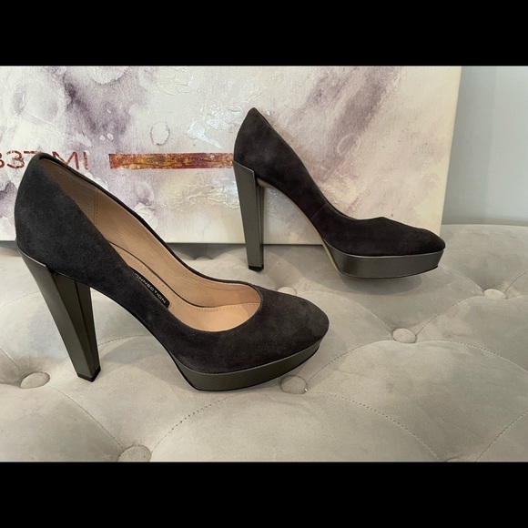 French Connection suede & leather heels - Picture 6 of 9